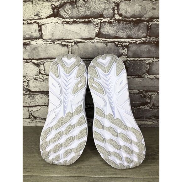 HOKA Project Clifton Blanc de Blanc Lunar White Mesh Center Zip Gym Women 40EU/9 - Picture 8 of 16